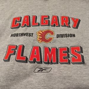 - Reebok ( RBK) Calgary Flames Hoodie. 2 XL. Cotton polyester blend.